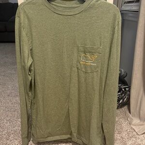 Vineyard Vines Olive Long Sleeve Tee